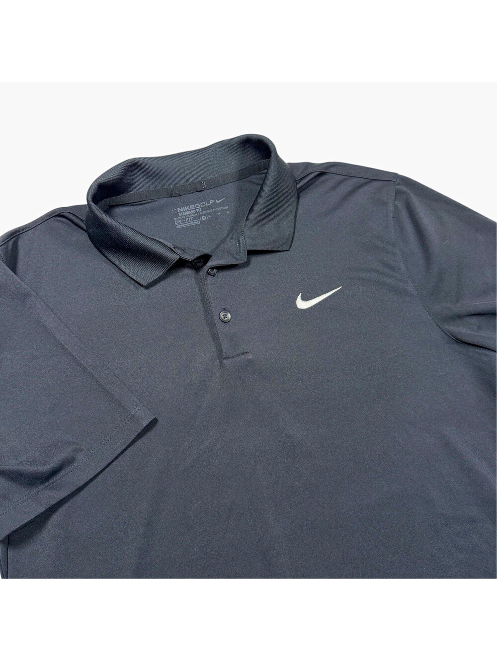 Nike Golf Men's M Black Dri-FIT Standard Fit Short Sleeve Polo Shirt